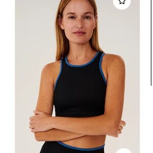 SPLITS59 Black and Blue Sports Bra